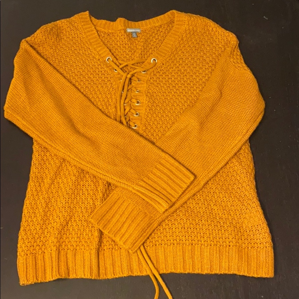 Lace Up Sweater